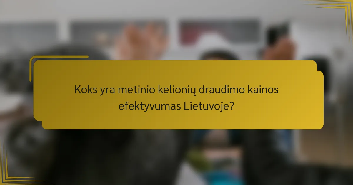 Koks yra metinio kelionių draudimo kainos efektyvumas Lietuvoje?