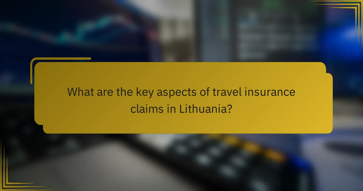 What are the key aspects of travel insurance claims in Lithuania?
